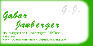 gabor jamberger business card